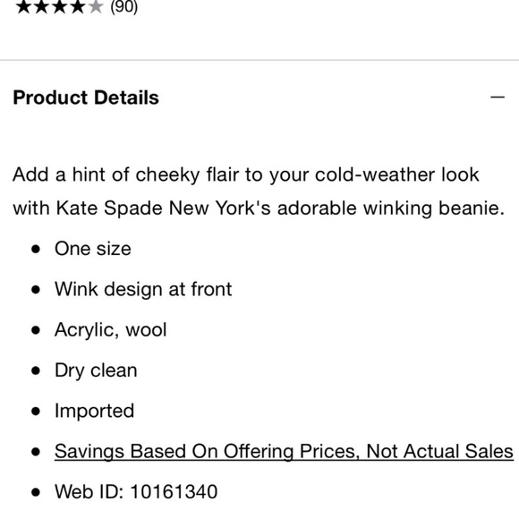 Kate Spade Winking Black Beanie - Picture 4 of 7